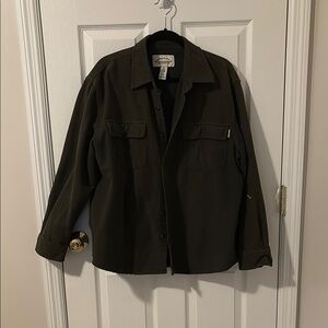 Vintage Dark Green Button-Up Shirt